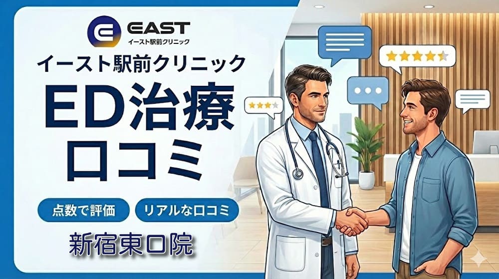 ED治療イースト駅前クリニック新宿東口院の口コミ＆評判！