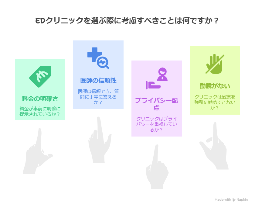 ED治療クリニック選びで迷ったらコレ!後悔しない選び方を完全公開