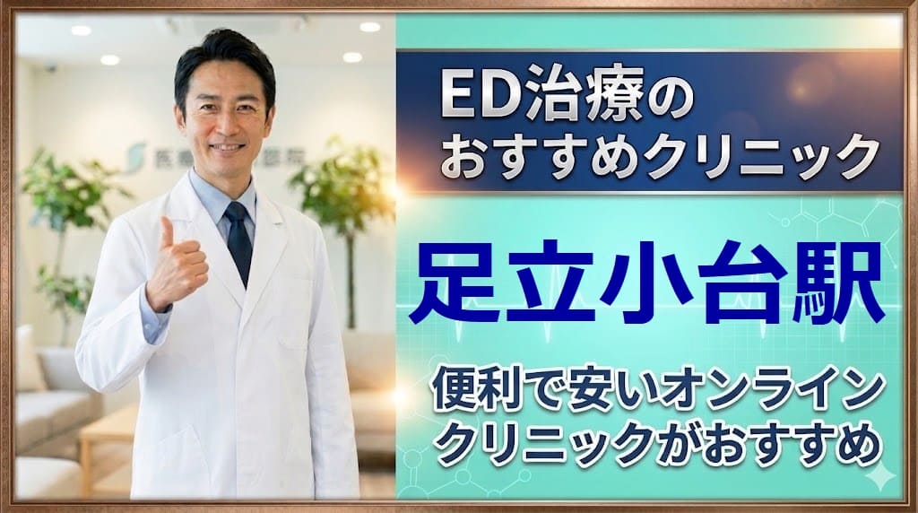 足立小台駅のED治療クリニックおすすめ15選！後悔しない選び方【安い泌尿器科】