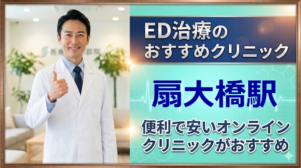 扇大橋駅のED治療クリニックおすすめ15選！後悔しない選び方【安い泌尿器科】