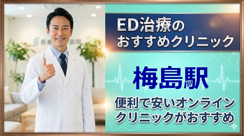 梅島駅のED治療クリニックおすすめ15選！後悔しない選び方【安い泌尿器科】